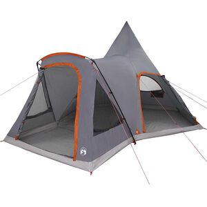 vidaXL Tente tipi avec toit Gris et orange 545 x 450 x 295 cm
