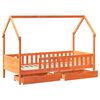 vidaXL Cadre de lit enfants avec tiroirs sans matelas 90x190 cm bois