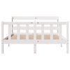 vidaXL Cadre de lit sans matelas blanc 120x190 cm bois de pin massif