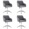 vidaXL Chaises pivotantes &agrave; manger lot de 4 gris clair tissu