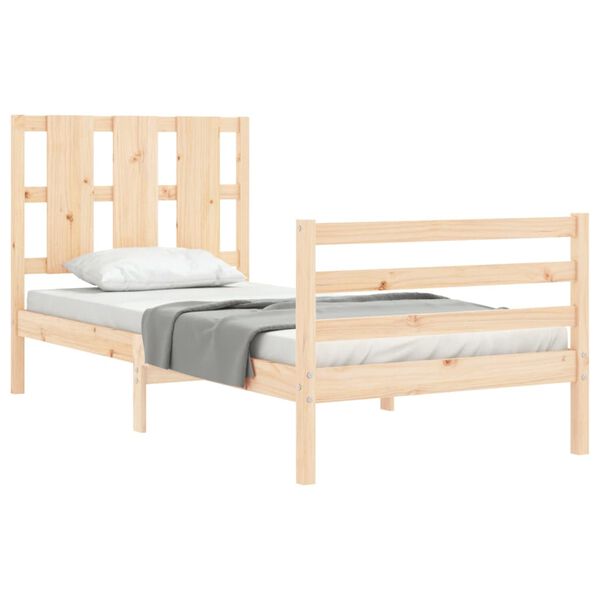 vidaXL Cadre de lit sans matelas 100x200 cm bois massif