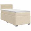 vidaXL Lit boxspring avec matelas Cr&egrave;me 100 x 200 cm Tissu