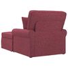 vidaXL Chaise lounge avec jupe Bordeaux 91 x 157 x 91 cm tissu
