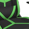 vidaXL Chaise de jeu de massage Noir et vert Similicuir