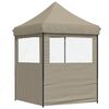 vidaXL Tente de f&ecirc;te Taupe 200 x 200 x 306 cm Tissu Oxford