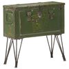 vidaXL Coffre de rangement Style militaire 68x24x66 cm Fer