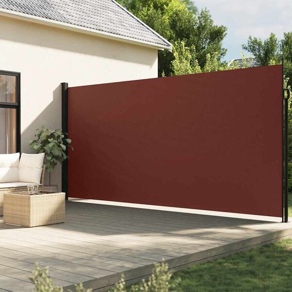 vidaXL Auvent latéral rétractable marron 200x500 cm