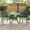 vidaXL Ensemble de tables de jardin 3 pcs Vert Aluminium coul&eacute;