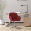 vidaXL Chaise pivotante de bureau Rouge bordeaux Tissu