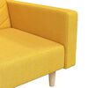 vidaXL Canap&eacute;-lit &agrave; 2 places avec deux oreillers jaune tissu