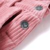 Robe salopette pour enfants velours c&ocirc;tel&eacute; rose clair 116