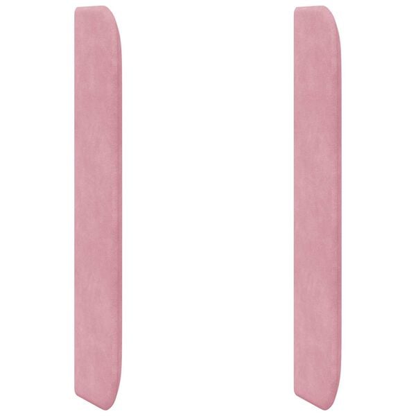 vidaXL Oreille de t&ecirc;te de lit Rose 80 x 16 x 4 cm Velours