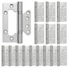 vidaXL Charni&egrave;re 16 pc 100 x 75 x 13 mm Argent&eacute; Acier