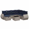 vidaXL Ensemble de canap&eacute; de jardin 8 pcs avec coussins gris r&eacute;sine tress&eacute;e