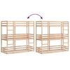vidaXL Lit superposé triple sans matelas 90x190 cm bois de pin massif