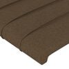 vidaXL T&ecirc;te de lit avec oreilles Marron fonc&eacute; 83x23x118/128 cm Tissu