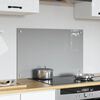 vidaXL Protection de cuisine Gris clair 80 x 50 cm verre tremp&eacute;