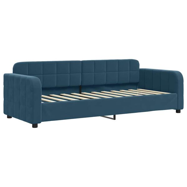 vidaXL Lit de repos sans matelas bleu 80x200 cm velours