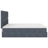 VidaXL Cadre de lit ottoman avec matelas gris fonc&eacute; 180x200cm velours