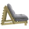 vidaXL Canap&eacute;-lit futon avec matelas 90x206x11 cm bois de pin impr&eacute;gn&eacute;