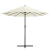 vidaXL Parasol d'extérieur et poteau en aluminium 460x270 cm sable
