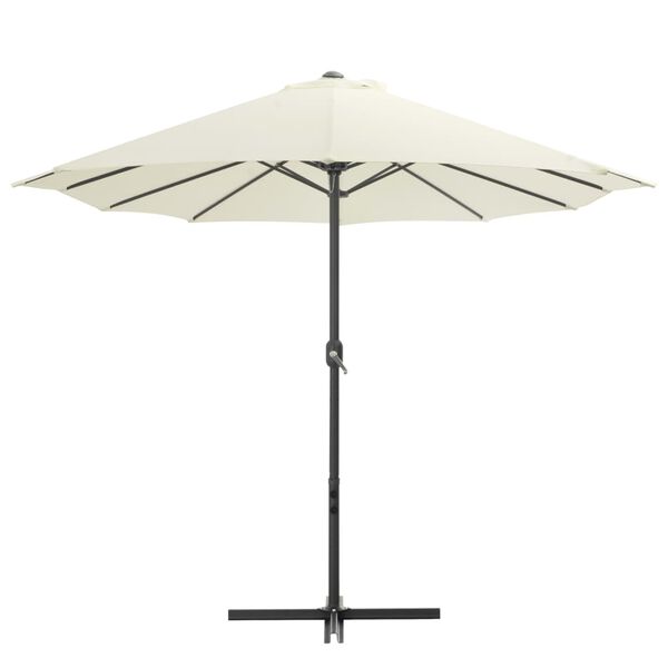 vidaXL Parasol d'extérieur et poteau en aluminium 460x270 cm sable