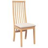 vidaXL Chaises &agrave; manger coussins 2 pcs bois massif caoutchouc