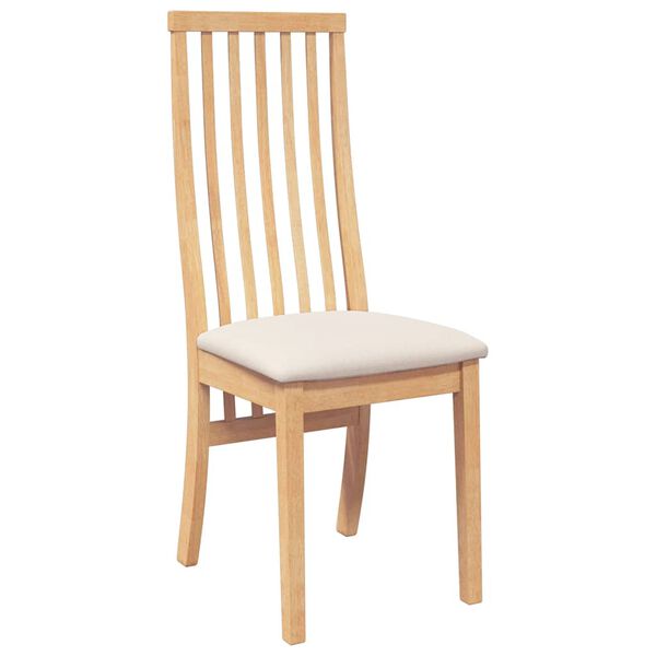 vidaXL Chaises &agrave; manger coussins 2 pcs bois massif caoutchouc
