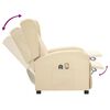 vidaXL Fauteuil électrique de massage Crème Tissu