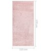 vidaXL Tapis &agrave; poils souples antid&eacute;rapant 115x170 cm Rose