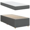 vidaXL Cadre de lit avec matelas Gris fonc&eacute; 90 x 200 cm tissu