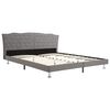 vidaXL Lit avec matelas Gris clair Tissu 180x200 cm