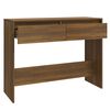 vidaXL Table console ch&ecirc;ne marron 100x35x76,5 cm bois d'ing&eacute;nierie