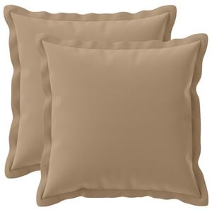 vidaXL Housse de coussin 2 pc HOUTEN Taupe 30 x 30 cm Polyester