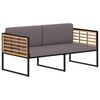 vidaXL Banc de jardin avec coussins 136 cm Bois d'acacia Gris fonc&eacute;