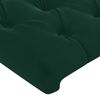 vidaXL T&ecirc;te de lit Vert fonc&eacute; 80x7x78/88 cm Velours