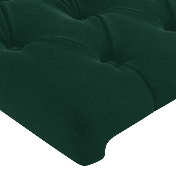 vidaXL T&ecirc;te de lit Vert fonc&eacute; 80x7x78/88 cm Velours