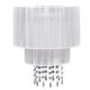 Lustre plafonnier contemporain suspension cristal blanc