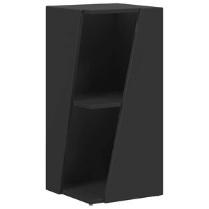 vidaXL &Eacute;tag&egrave;re lat&eacute;rale Noir 33 x 32 x 70,5 cm Bois d'ing&eacute;nierie