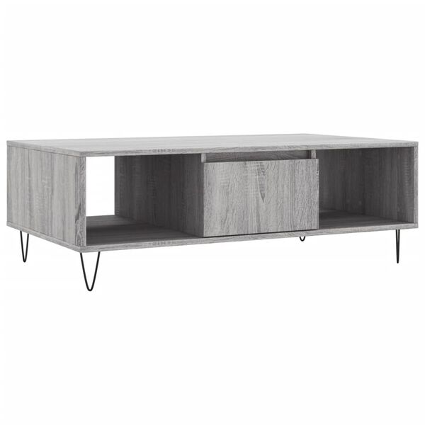 vidaXL Table basse sonoma gris 104x60x35 cm bois d'ingénierie