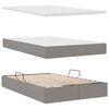 vidaXL Lit avec rangement et matelas avec matelas Taupe 120 x 190 cm