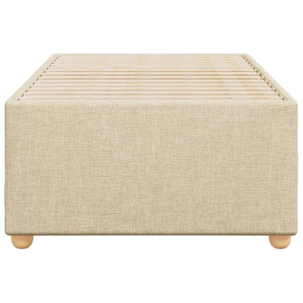 vidaXL Cadre de lit sans matelas crème 90x190 cm tissu