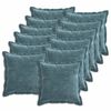 vidaXL Housse de coussin 12 pc HOUTEN Bleu 50 x 50 cm Tissu Chenille