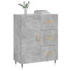 vidaXL Buffet gris b&eacute;ton 69,5x34x90 cm bois d'ing&eacute;nierie