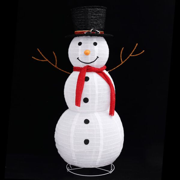 vidaXL Figurine de bonhomme de neige de Noël à LED Tissu 120 cm