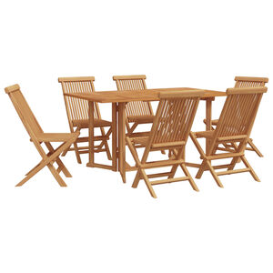 vidaXL Ensemble de salle &agrave; manger pour jardin 7 pcs Marron