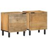 vidaXL Tables de chevet 2 pcs 40x33x46 cm bois de manguier solide
