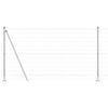 vidaXL Cl&ocirc;ture avec poteau Argent&eacute; 1,2 x 10 m Acier