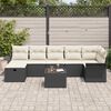 vidaXL Ensemble de canap&eacute; de jardin 8 pcs Noir et Cr&egrave;me polyrotin