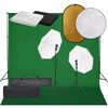 vidaXL Kit de studio photo avec &eacute;clairage toile de fond et r&eacute;flecteur